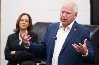 Walz’s Marketing campaign Path Consists of Tales of Serving to With Lice on Facetime, Speaking In regards to the Perils of Gutters